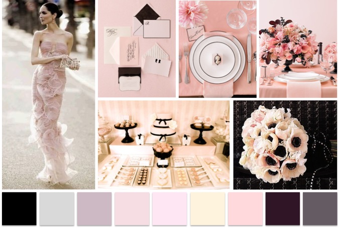  instead of black and ivory I chose black and blush A Wedding in Blush